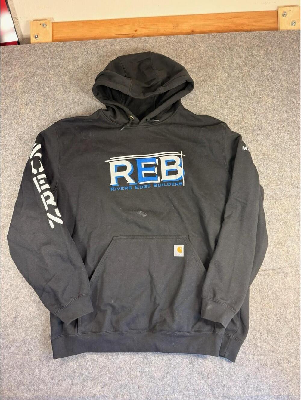 Carhartt Men's Pullover Hoodie Sweatshirt Loose Fit Size XL Black